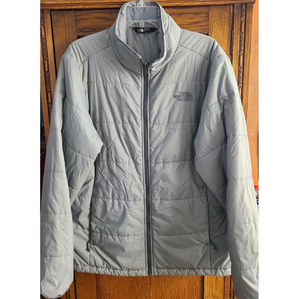 The North Face Thermoball Jacket Mens Large Grey Puffer Full Zip NF00CP3S